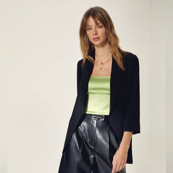 ARITZIA Wilfred Chevalier Jacket Relaxed Open-front Blazer 3/4 Sleeve Size 0 - Picture 5 of 12